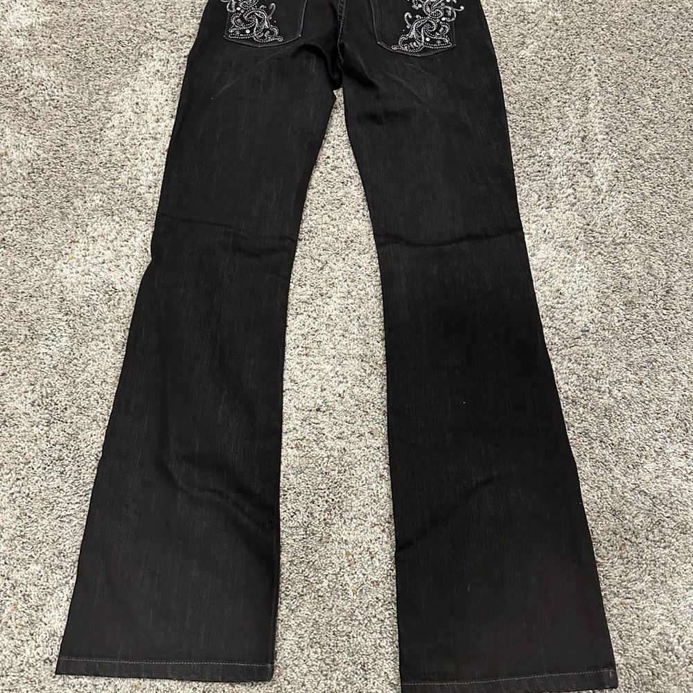 WHBM Boot Cut Black Jeans sz 2 Inseam 31 inches
